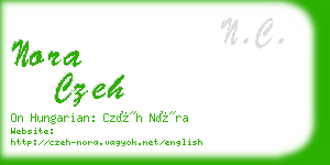 nora czeh business card